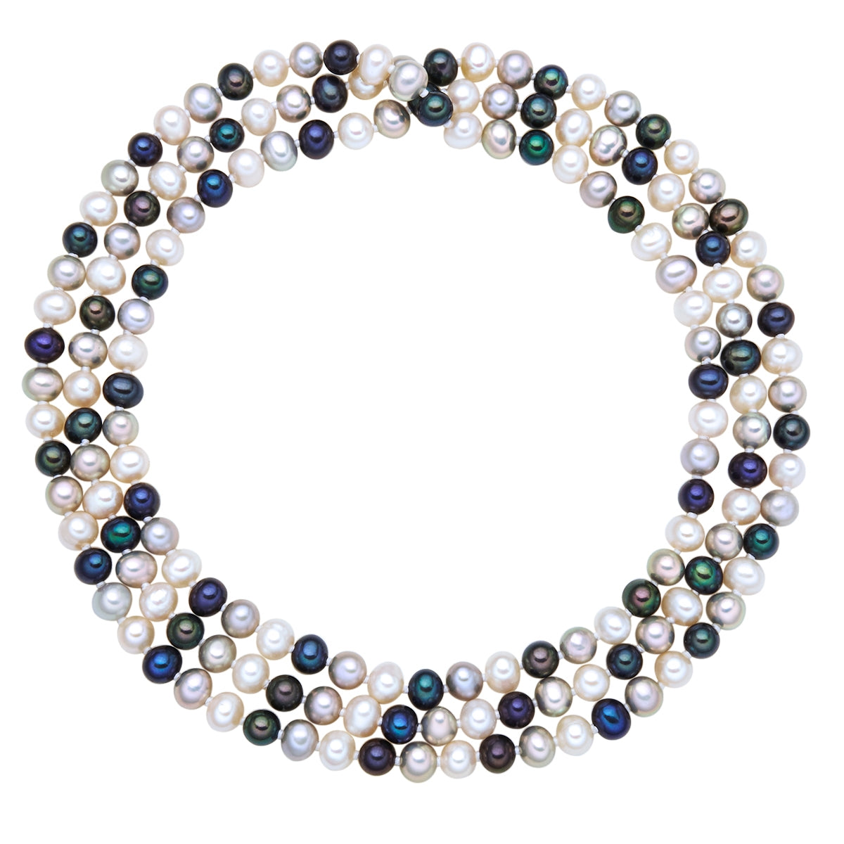 Kette Süßwasser-Zuchtperle multicolor