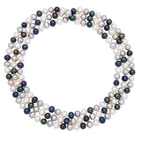 Kette Süßwasser-Zuchtperle multicolor