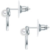 Ohrstecker Muschelkernperle weiß Zirkonia weiß