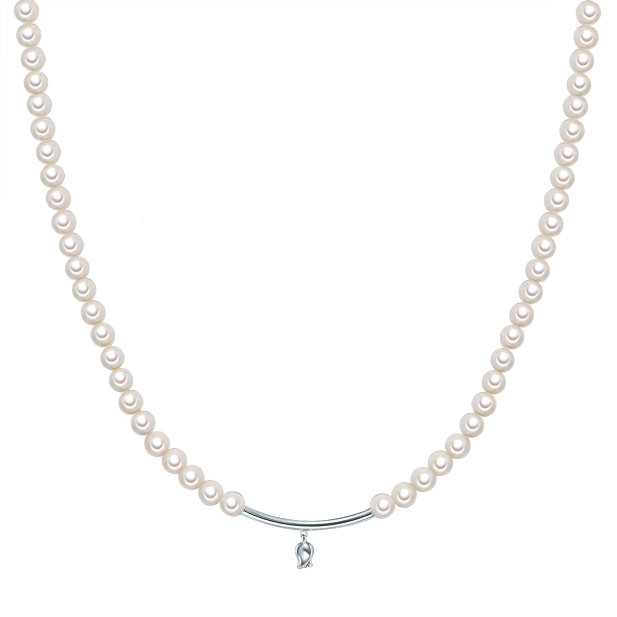 Kette mit Anhänger Muschelkernperle weiß