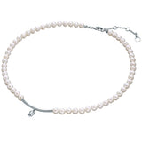 Kette mit Anhänger Muschelkernperle weiß