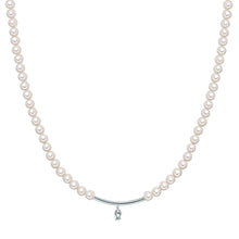  Kette mit Anhänger Muschelkernperle weiß
