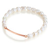 Armband roségold Süßwasser-Zuchtperle weiß