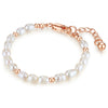 Armband roségold Süßwasser-Zuchtperle weiß