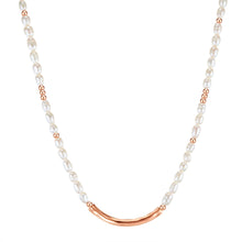  Kette roségold Süßwasser-Zuchtperle weiß