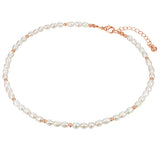 Kette roségold Süßwasser-Zuchtperle weiß
