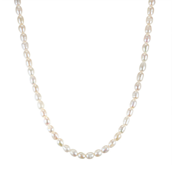 Kette roségold Süßwasser-Zuchtperle weiß