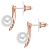Ohrhänger roségold Muschelkernperle weiß