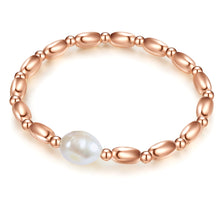  Armband roségold Süßwasser-Zuchtperle weiß