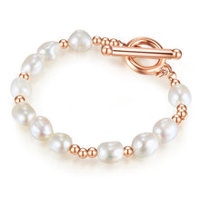  Armband roségold Süßwasser-Zuchtperle weiß