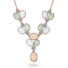  Kette mit Anhänger roségold verziert mit Kristallen von Swarovski® weiß