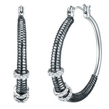 Creolen verziert mit Kristallen von Swarovski® weiß