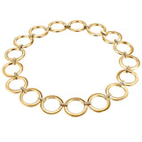 Kette gelbgold verziert mit Kristallen von Swarovski® weiß