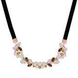 Kette roségold verziert mit Kristallen von Swarovski® bunt