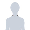 Kette roségold verziert mit Kristallen von Swarovski® bunt