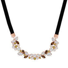  Kette roségold verziert mit Kristallen von Swarovski® bunt