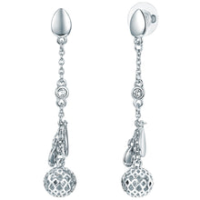  Ohrhänger Glasperle weiß verziert mit Kristallen von Swarovski® weiß