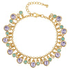 Armband gelbgold verziert mit Kristallen von Swarovski® bunt