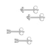 2er Set Ohrstecker Zikonia weiß