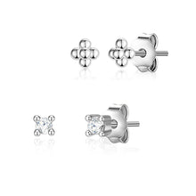  2er Set Ohrstecker Zikonia weiß