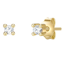  Ohrstecker gelbgold Zirkonia weiß