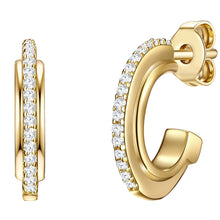  Creolen gelbgold Zirkonia weiß