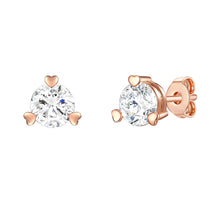  Ohrstecker roségold Zirkonia weiß