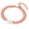 Armband roségold Süßwasser-Zuchtperle weiß