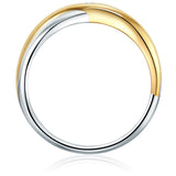 Ring Sterling Silber bi-Color Diamant weiß
