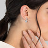 Creolen Sterling Silber bicolor Diamant weiß