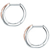 Creolen Sterling Silber bicolor Diamant weiß