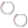 Creolen Sterling Silber bi-Color Diamant weiß