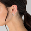 Creolen Sterling Silber bicolor Diamant weiß