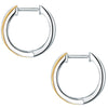 Creolen Sterling Silber bi-Color Diamant weiß