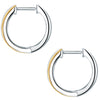 Creolen Sterling Silber bicolor Diamant weiß
