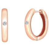 Klappcreolen Sterling Silber roségold Diamant weiß
