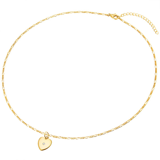 Kette mit Anhänger Sterling Silber gelbgold Diamant weiß