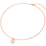Kette mit Anhänger Sterling Silber roségold Diamant weiß