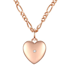  Kette mit Anhänger Sterling Silber roségold Diamant weiß