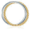 Ring Sterling Silber bi-Color Diamant weiß