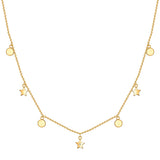 Kette mit Anhänger Sterling Silber gelbgold Diamant weiß