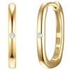 Creolen Sterling Silber gelbgold Diamant weiß