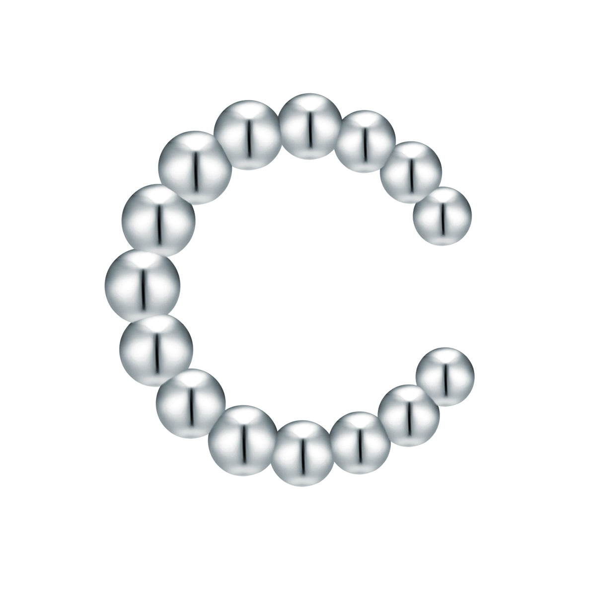 Ohrklemmen Sterling Silber Diamant weiß