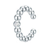 Ohrklemmen Sterling Silber Diamant weiß