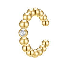  Ohrklemmen Sterling Silber gelbgold Diamant weiß