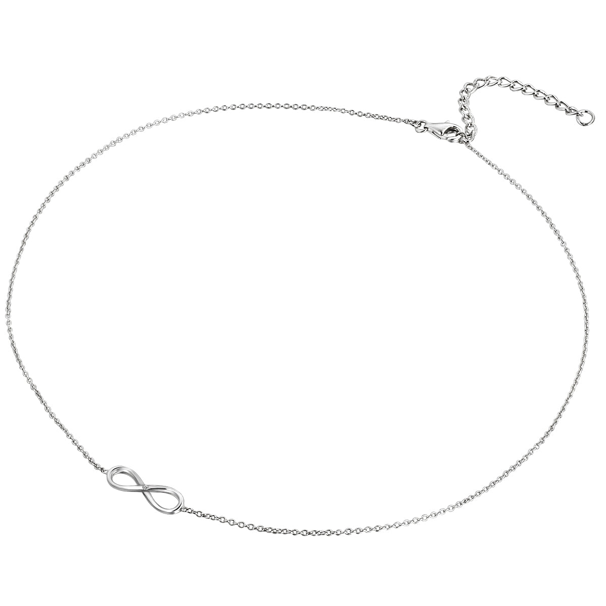 Kette mit Anhänger Sterling Silber Diamant weiß