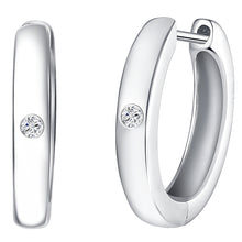  Klappcreolen Sterling Silber Diamant weiß