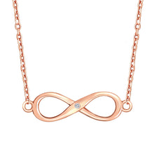  Kette mit Anhänger Sterling Silber roségold Diamant weiß