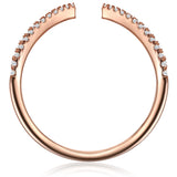 Ring Sterling Silber roségold Zirkonia weiß