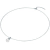 Kette mit Anhänger Sterling Silber Muschelkernperle weiß Zirkonia weiß